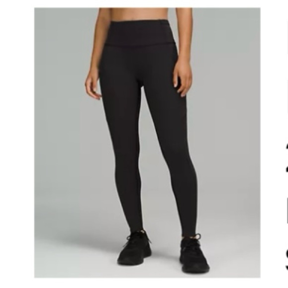 Lululemon Fast and Free brushed fabric high rise tight 28” size 4